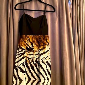 Jealous Tomato Black zebra print dress